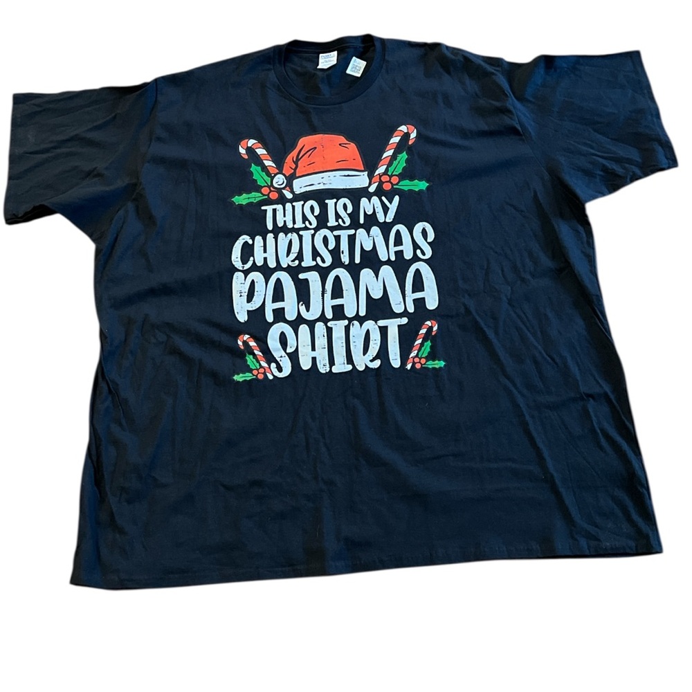 Port & Company Men’s Christmas Black T-Shirt size 6X